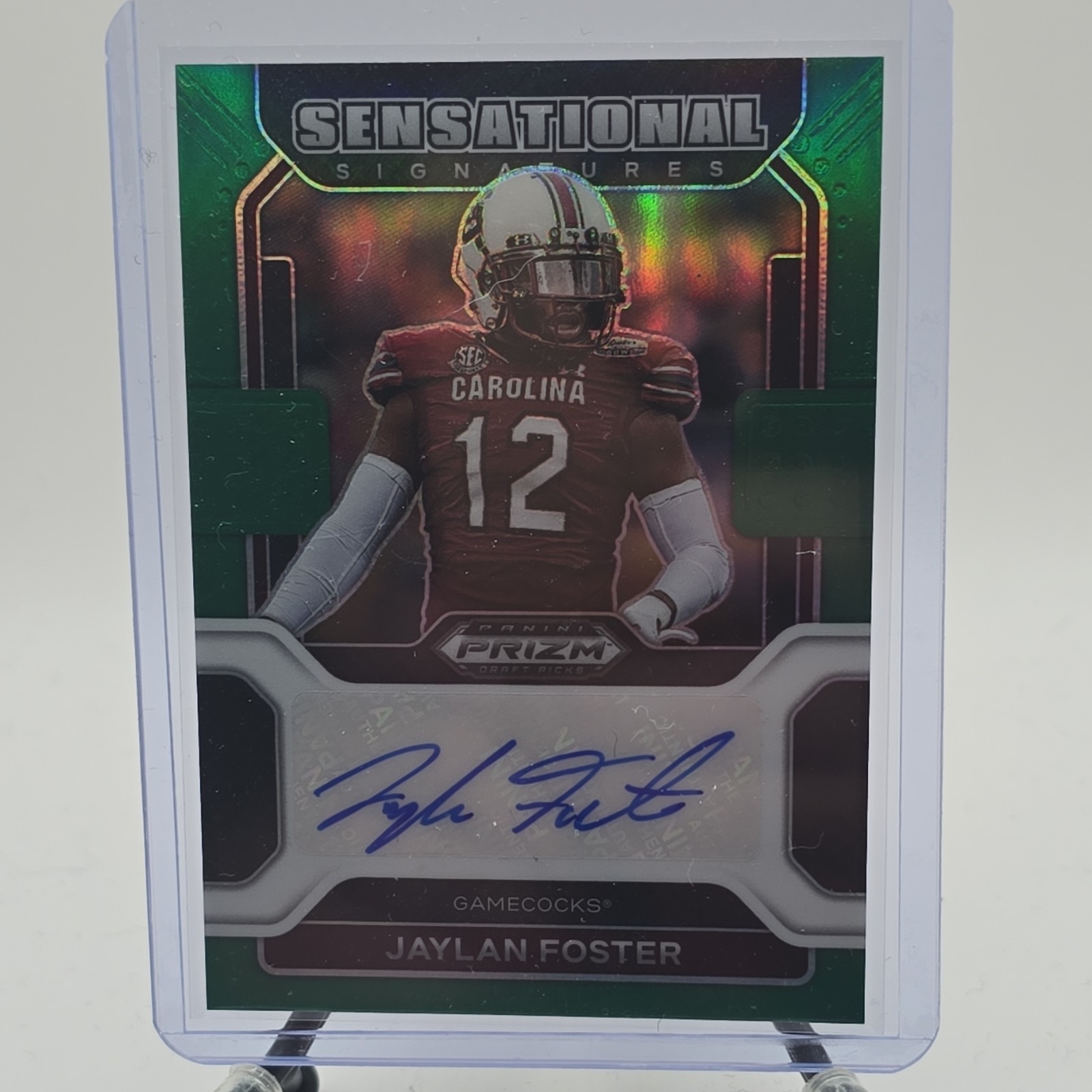 Panini Prizm Sensational Signatures Jaylan Foster Gamecocks Green Prizm #SS-JFO…