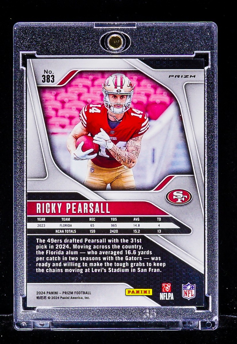 Ricky Pearsall RARE REFRACTOR COLOR MATCH DISCO PRIZM INVESTMENT CARD 49ers SSP