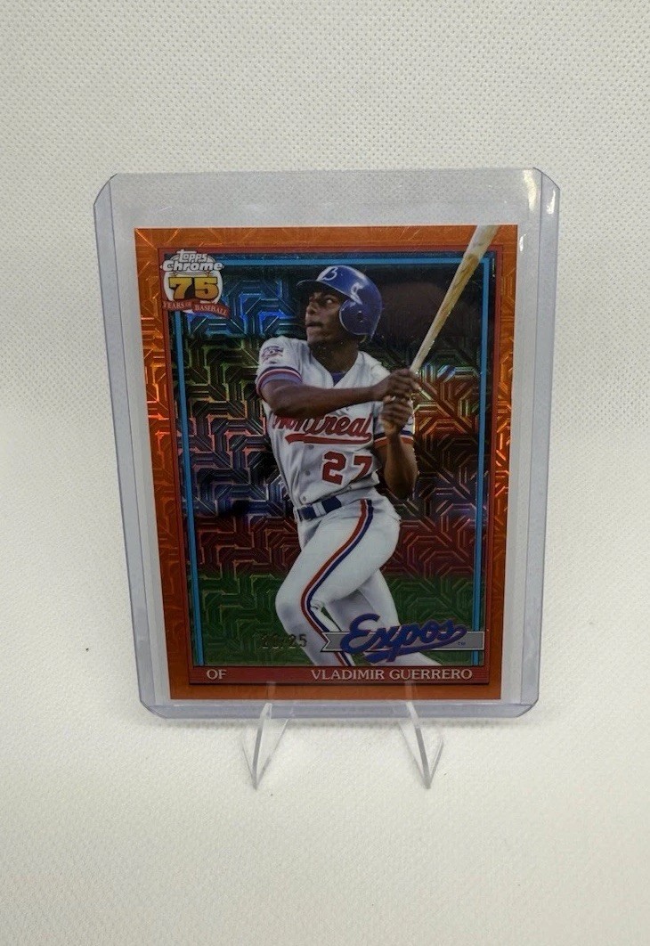 2026 Topps Chrome Vladimir Guerrero /25 Orange Mojo Expos Baseball Card