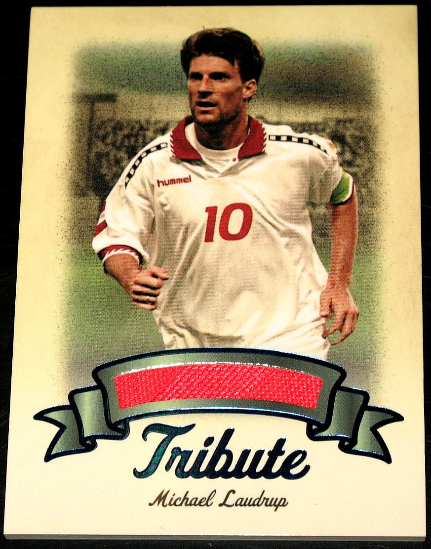 2022-23 Futera Michael Laudrup TRIBUTE Relics # 01/10 Sapphire Blue 2023 Denmark
