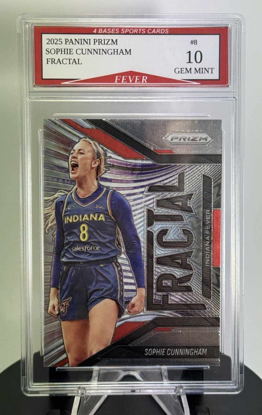 2025 Panini Prizm Sophie Cunningham Indiana Fever Fractal Card Gem Mint 10!