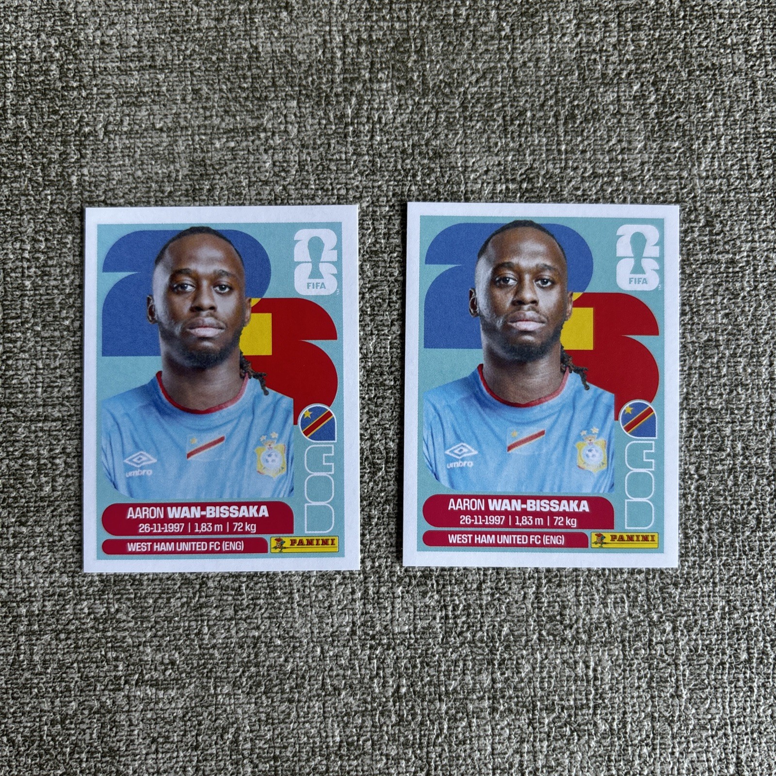 Aaron Wan-Bissaka – Panini FIFA World Cup 2026 Sticker COD3 Congo DR