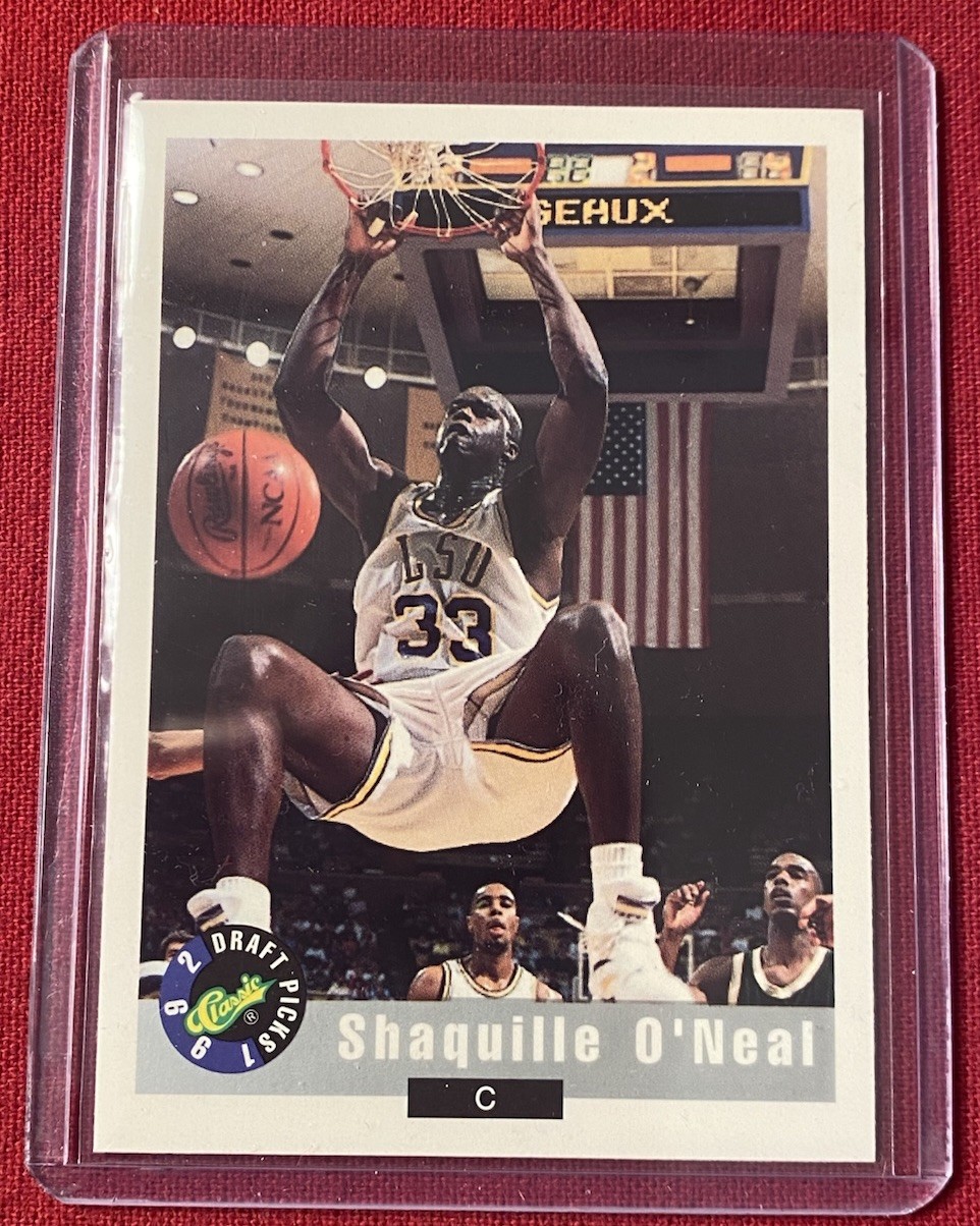 1992-93 Classic Basketball Draft Picks #1 Shaquille O’Neal Shaq with Top Loader