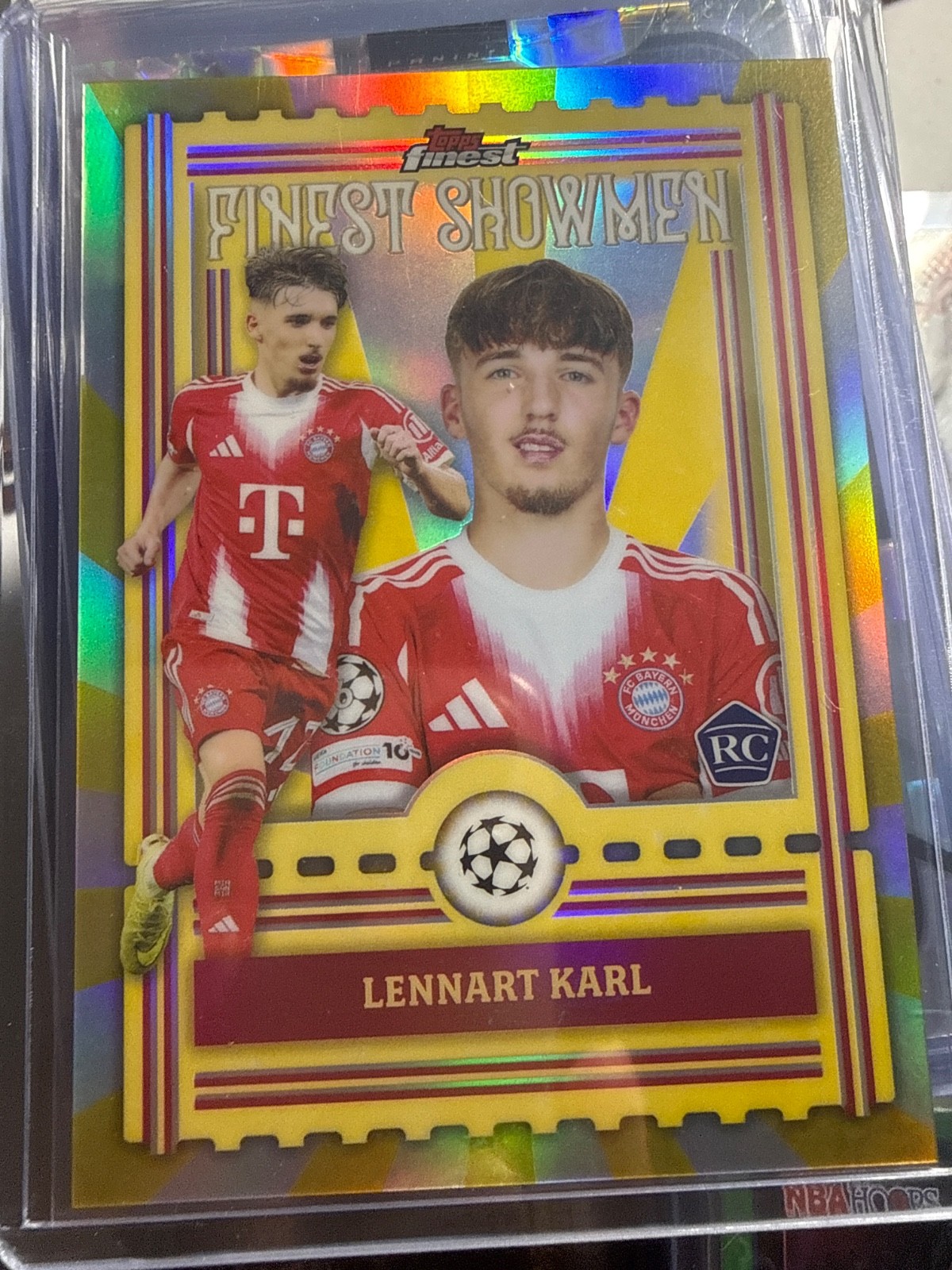 2025-26 Topps Finest UEFA Lennart Karl Finest Showmen RC Bayern Munich Germany