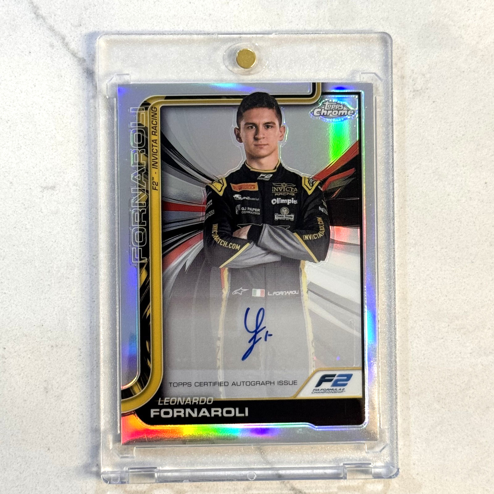 2025 Topps Chrome Formula 1 F1 Leonardo Fornaroli Refractor Auto Autograph F2