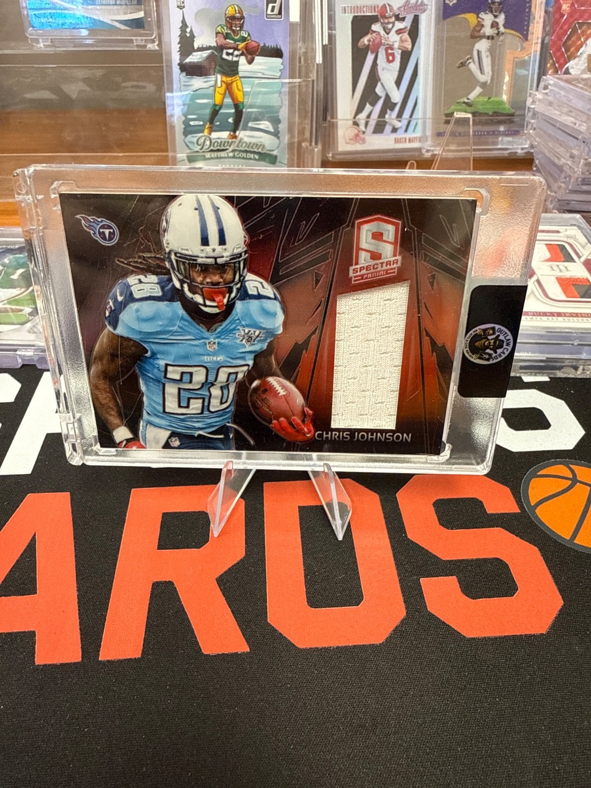 2013 panini spectra chris johnson /15 patch