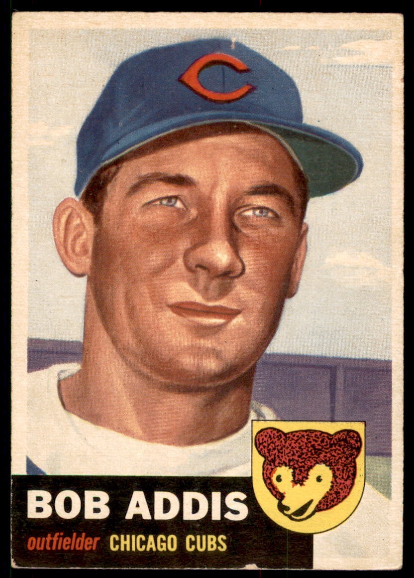 1953 Topps #157 BOB ADDIS Chicago Cubs EX