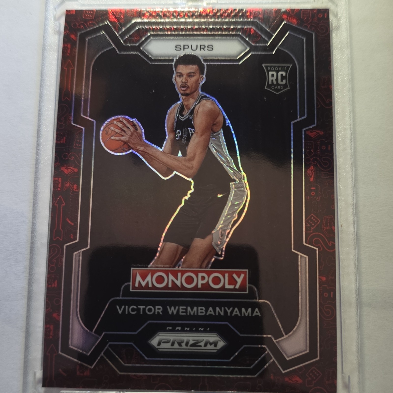 2023-24 Panini Prizm SSP MONOPOLY RED ICON Victor Wembanyama #81 SPURS RARE