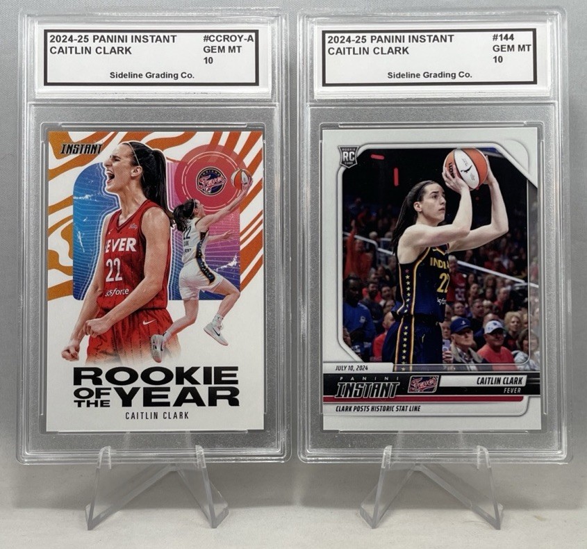 Caitlin Clark Rookie Set Graded Gem Mint 10 Panini Instant & Rookie of the Year