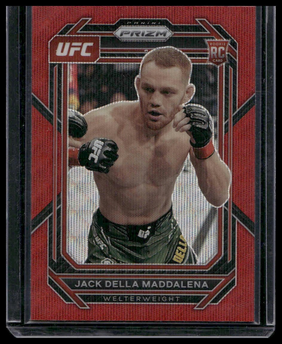2023 Panini Prizm UFC Jack Della Maddalena Rookie Ruby Wave Prizms