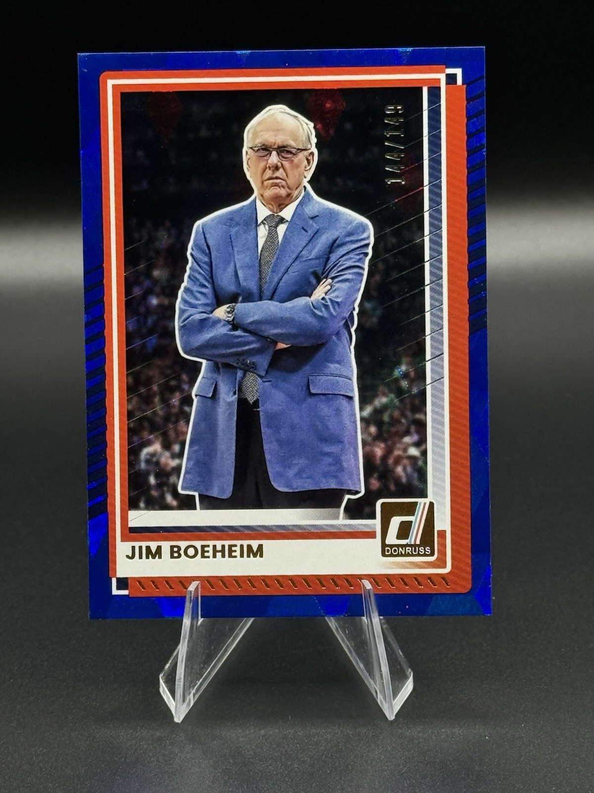 2025-26 Donruss JIM BOEHEIM Blue /149 #196 Syracuse Orange