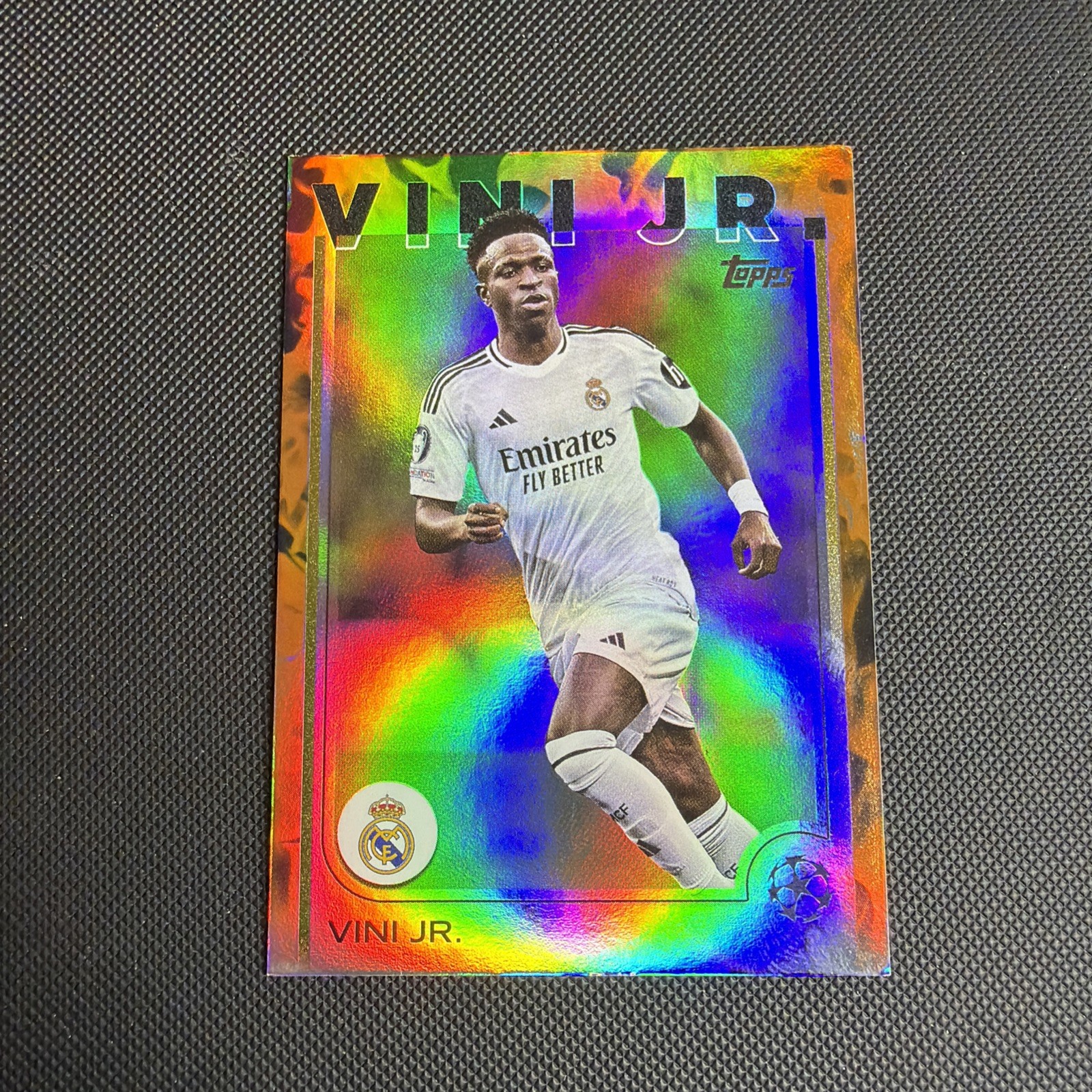 2025 Topps Champions League Vini Junior /25 Real Madrid Orange Parallel SP