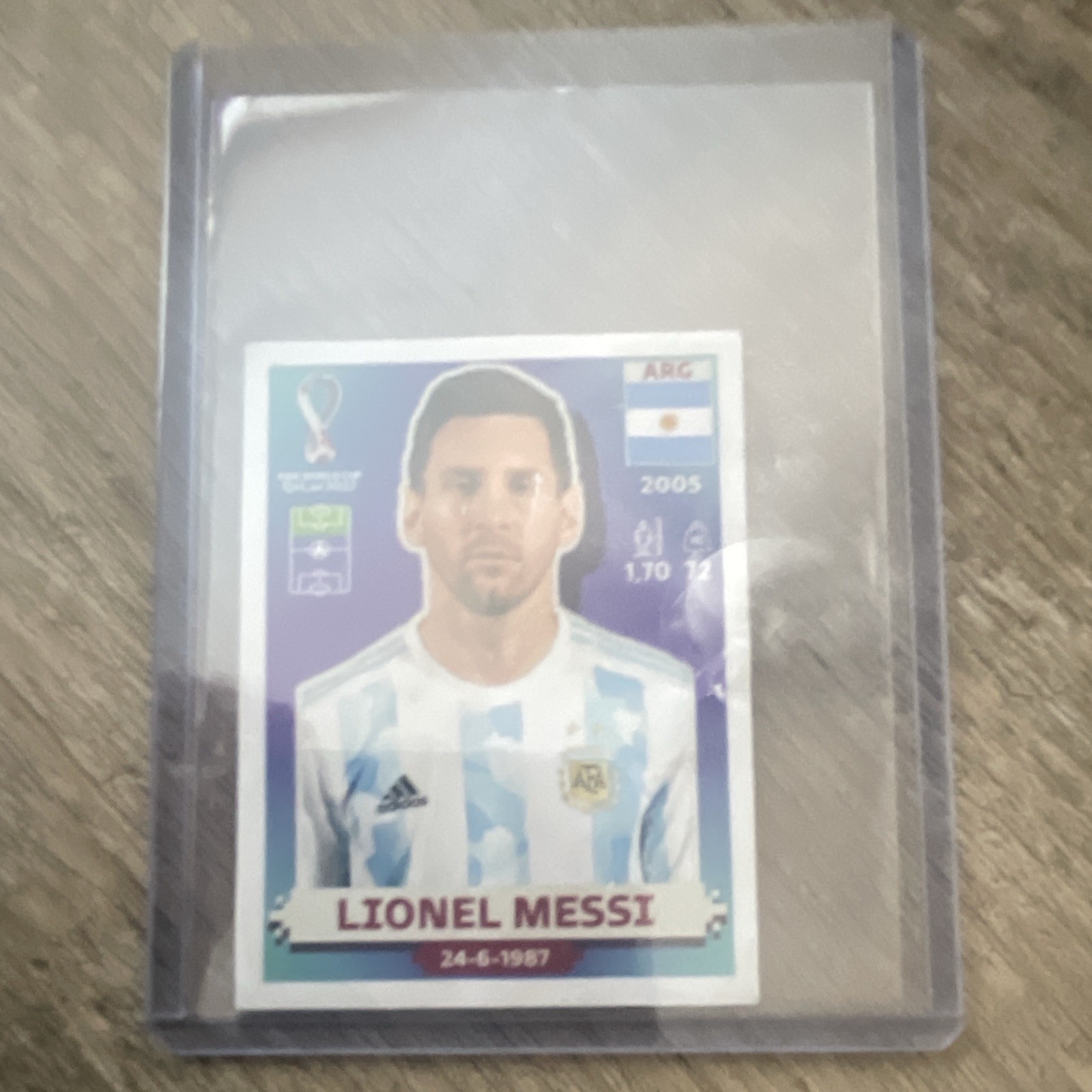 Panini FIFA World Cup Qatar 2022 Lionel Messi #ARG 20 Argentina Soccer Card
