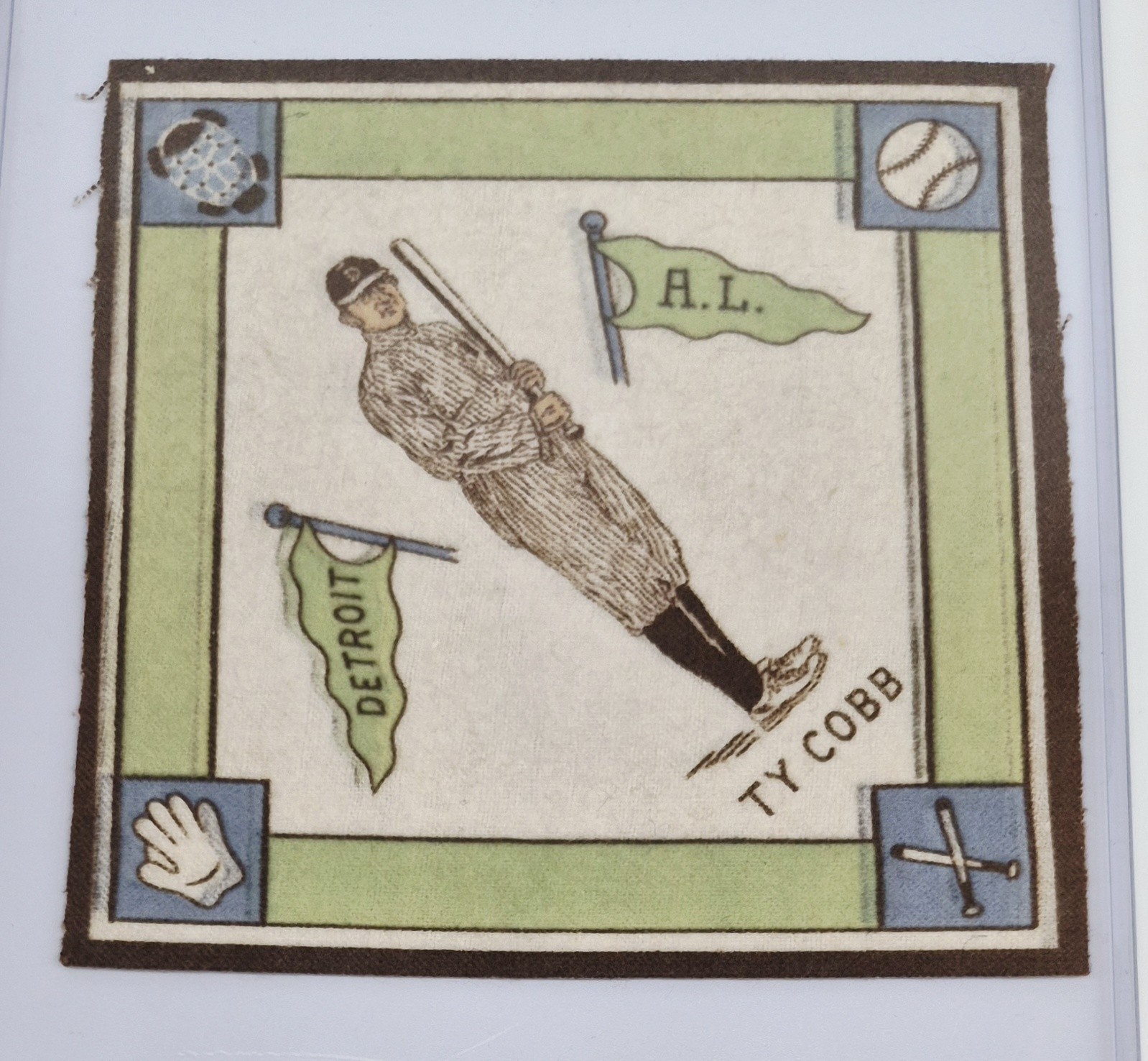 RARE VINTAGE TOBACCO 1914 B18 Blankets TY COBB White Infield Blanket DETROIT HOF