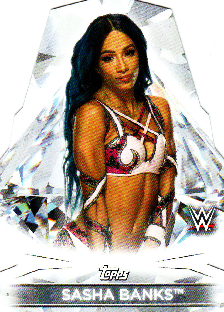 2021 Topps WWE Womens Division Diamond Cuts Die-Cut Insert #DC-11 SASHA BANKS