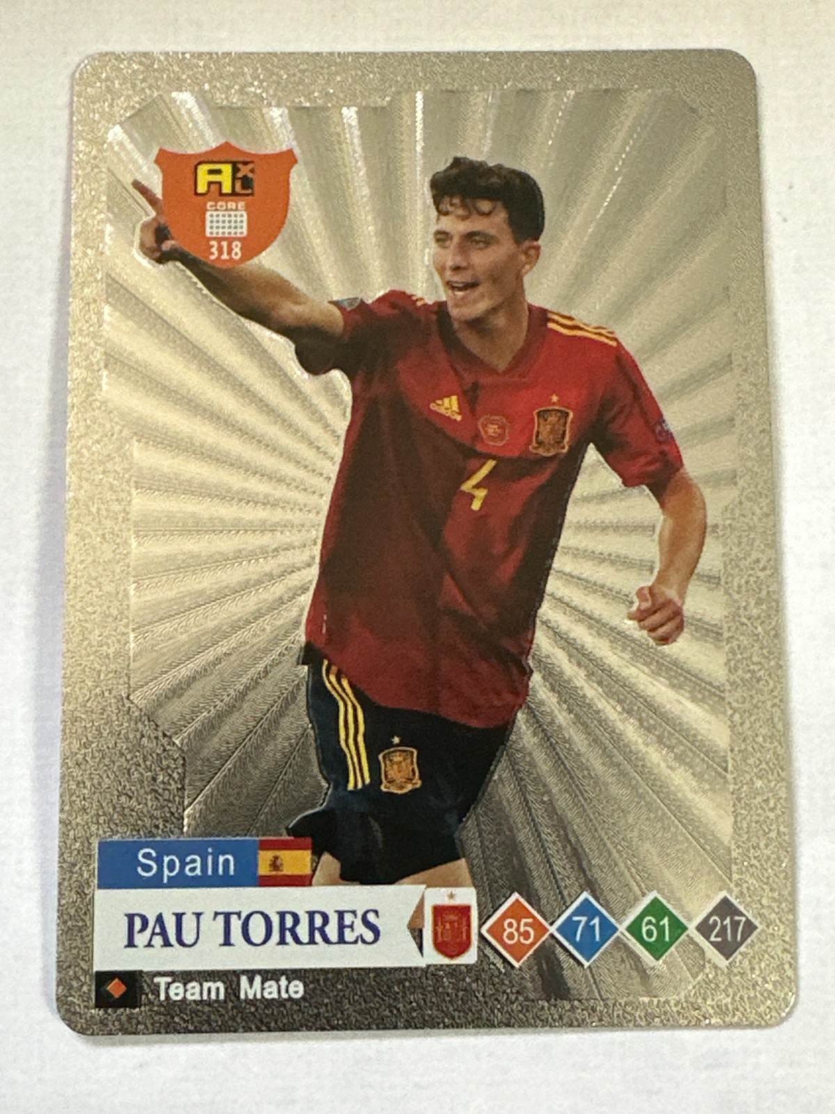 2023 World Football Stars Silver Foil Pau Torres Spain Soccer Card #36