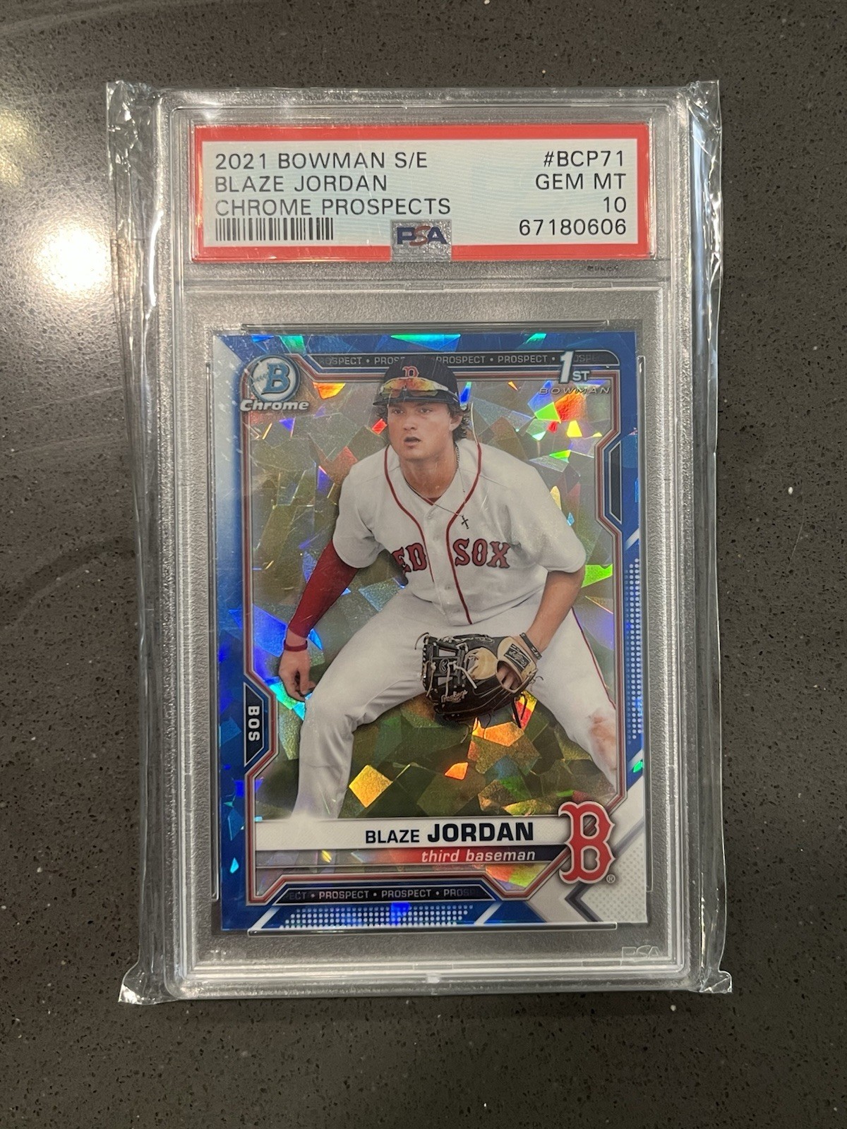2021 Bowman Chrome Blaze Jordan 1st Rookie Sapphire Refractor BCP71 PSA 10