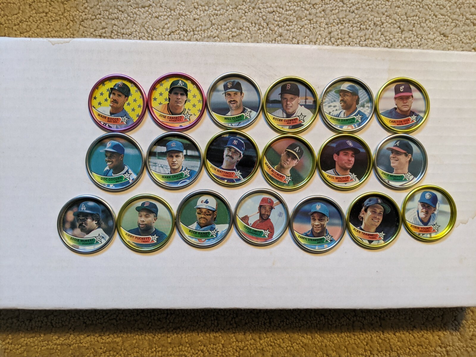 1987 1988 1989 1990 Topps Coins 1984 Fun Food Buttons – U Pick a Player