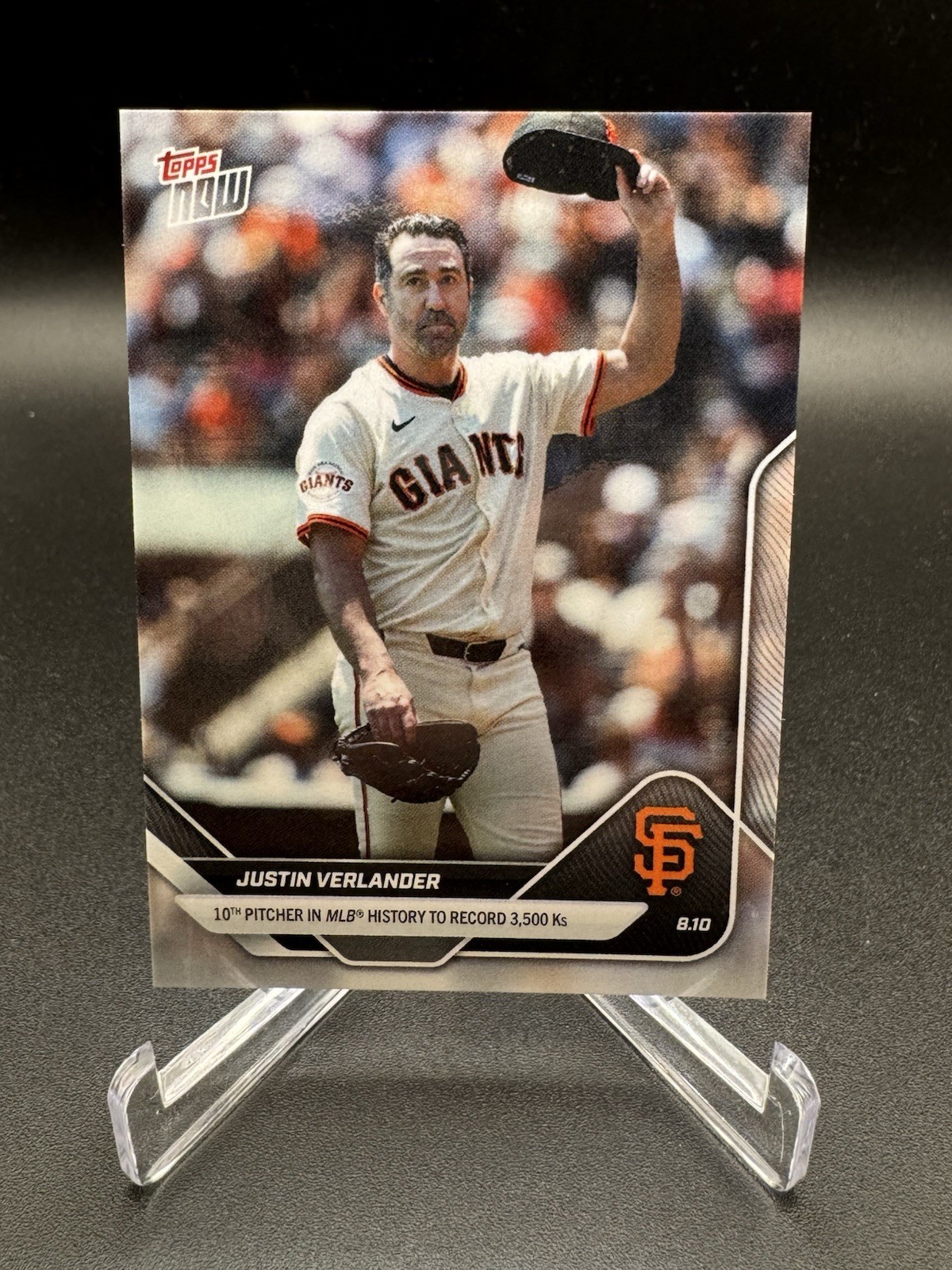 2025 Topps Now – Justin Verlander #547 3,500 K’s Giants – See Description
