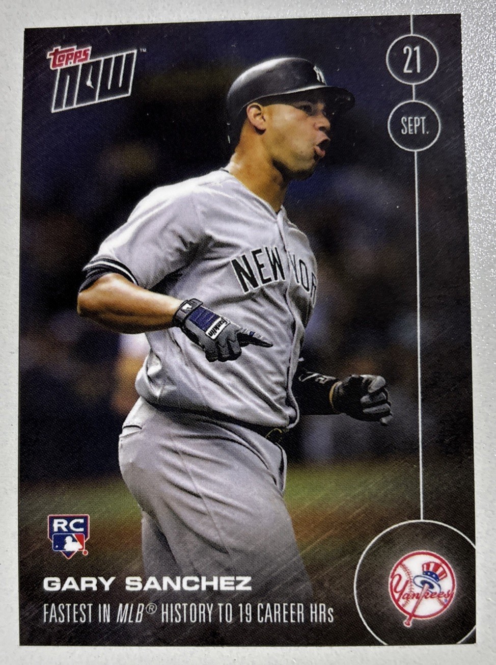 GARY SANCHEZ ROOKIE 2016 TOPPS NOW Beautiful Condition