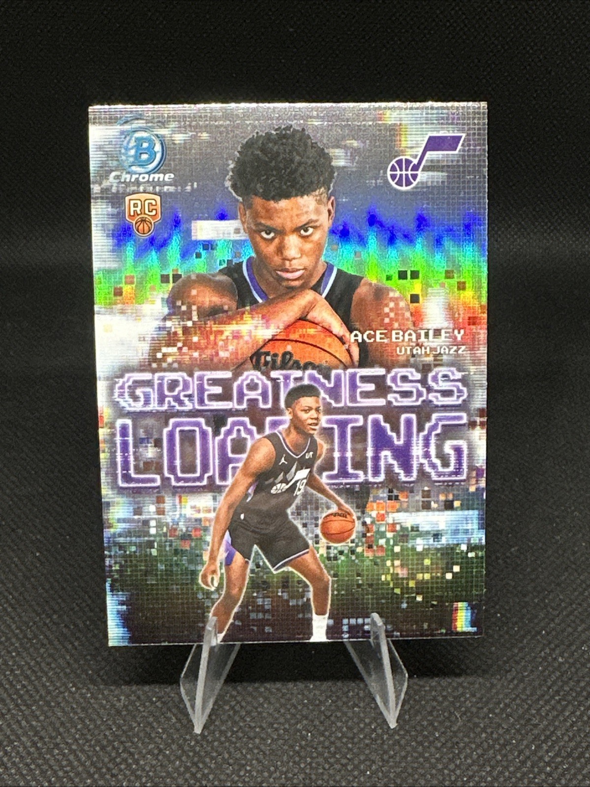2025 Bowman Chrome Ace Bailey Greatness Loading Refractor #GL-5 Utah Jazz