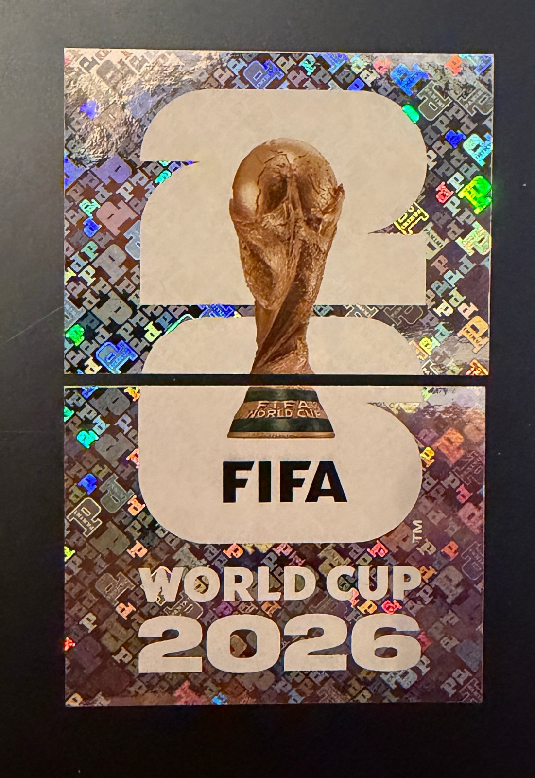 2026 FIFA World Cup Logo Stickers FWC 1 & FWC 2 Panini Foil Official Trophy
