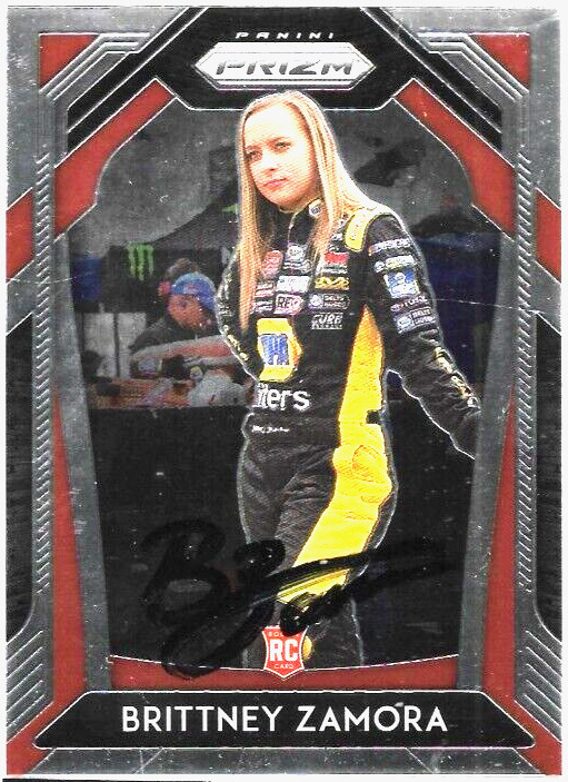 Brittney Zamora autographed NASCAR card 2020 Panini Prizm Rookie #59 (6)