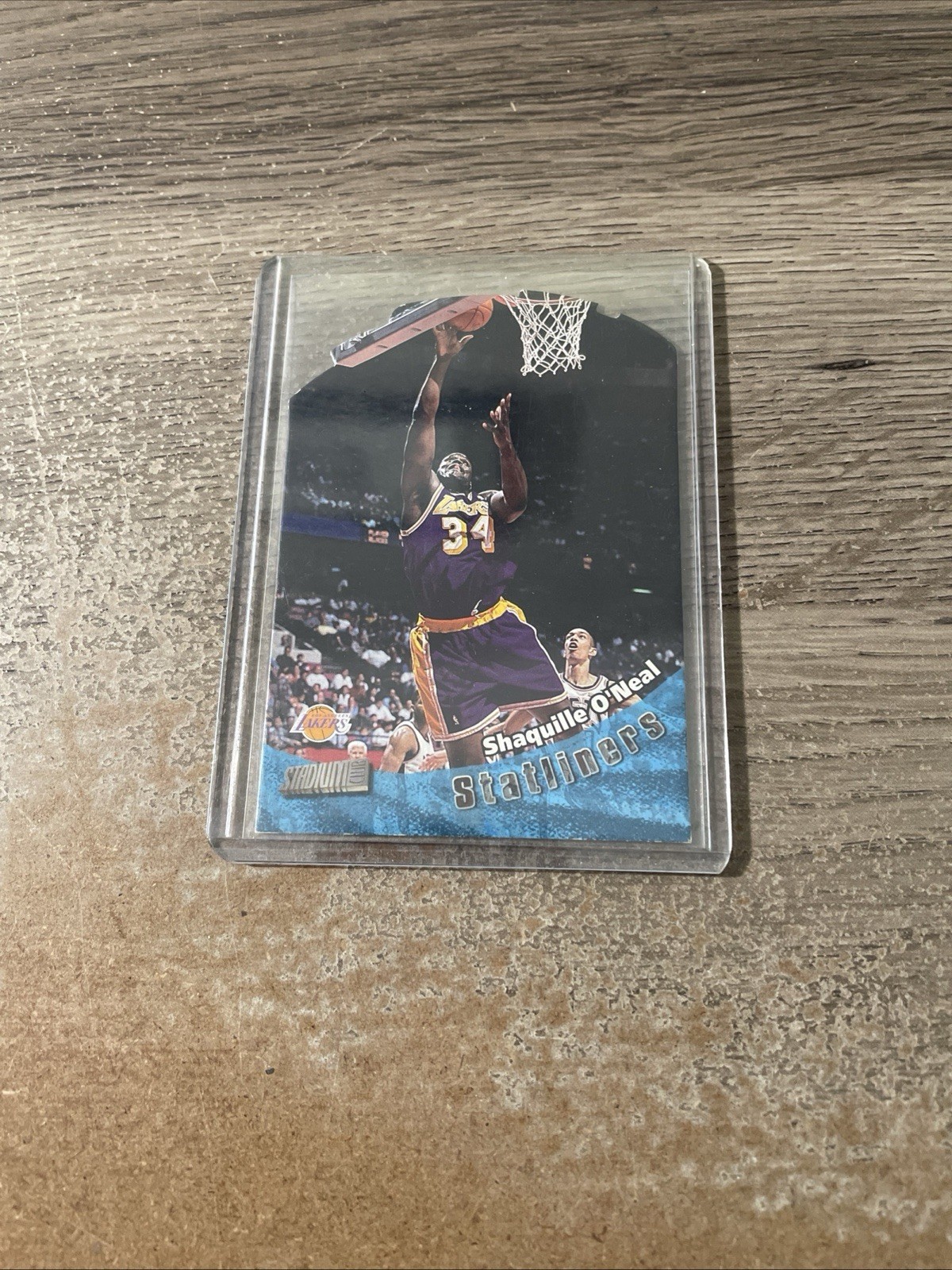 SHAQUILLE O’NEAL 1998-99 Topps Stadium Club STATLINERS DIE CUT #S16 Lakers