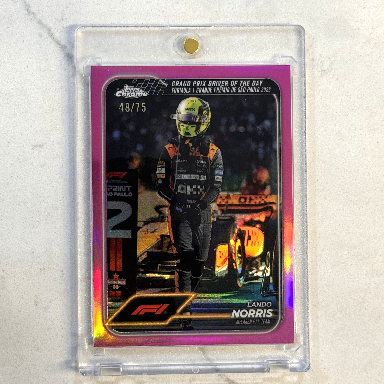 2024 Topps Chrome Formula 1 F1 #178 Lando Norris Pink Refractor /75