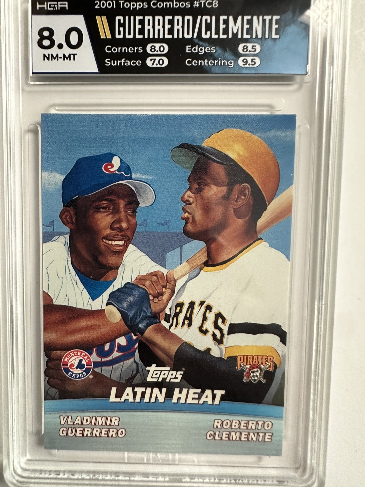 2001 Topps Chrome #TC8 – Combos Vladimir Guerrero, Roberto Clemente