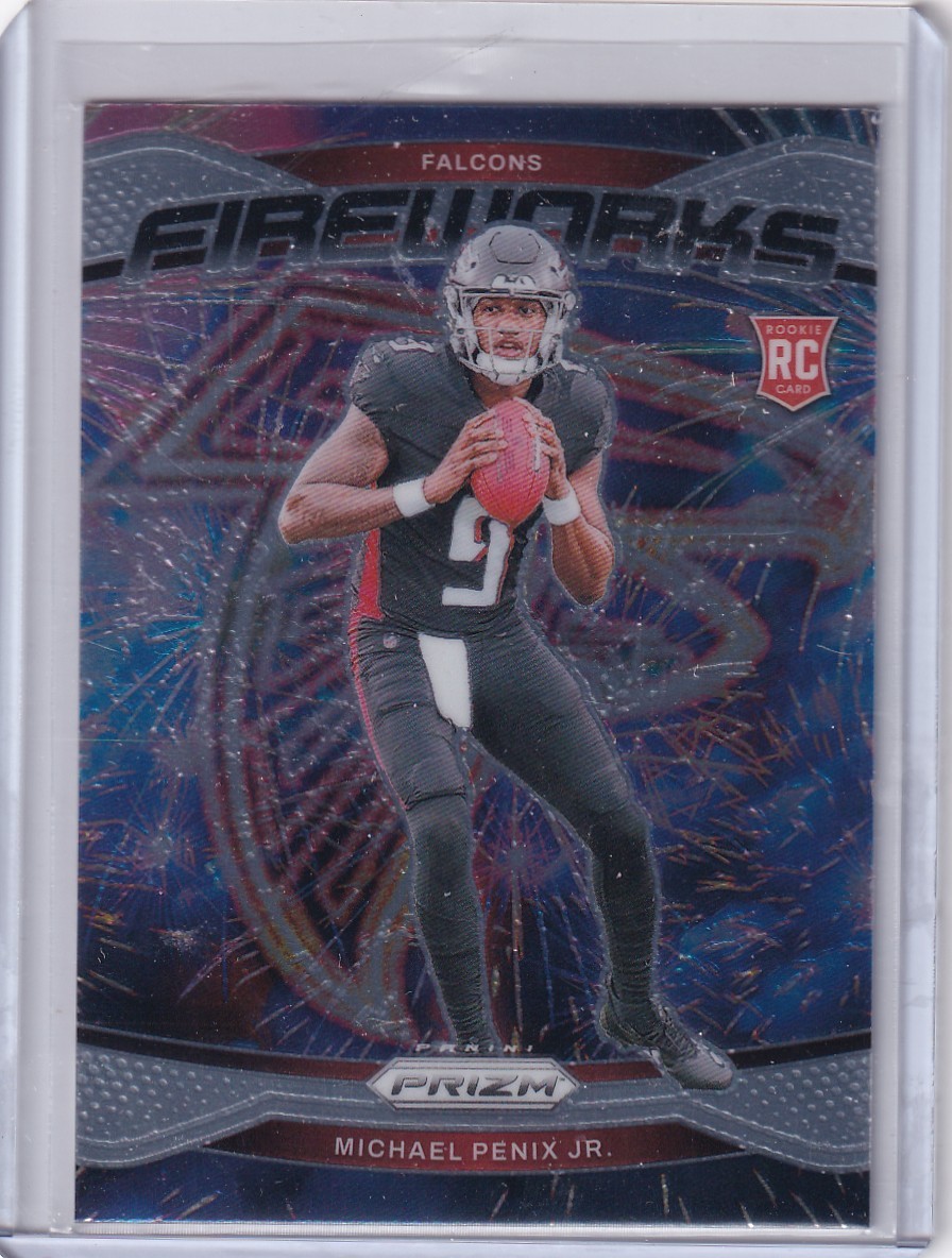 2024 Panini Prizm Fireworks #16 Michael Penix Jr. – Falcons