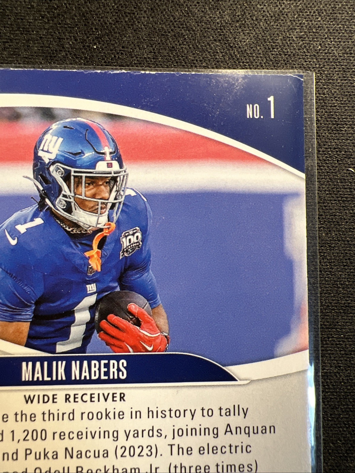 2025 Panini: Absolute NFL-Blue #1 Malik Nabers/Giants/WR 🏈🐷🏈