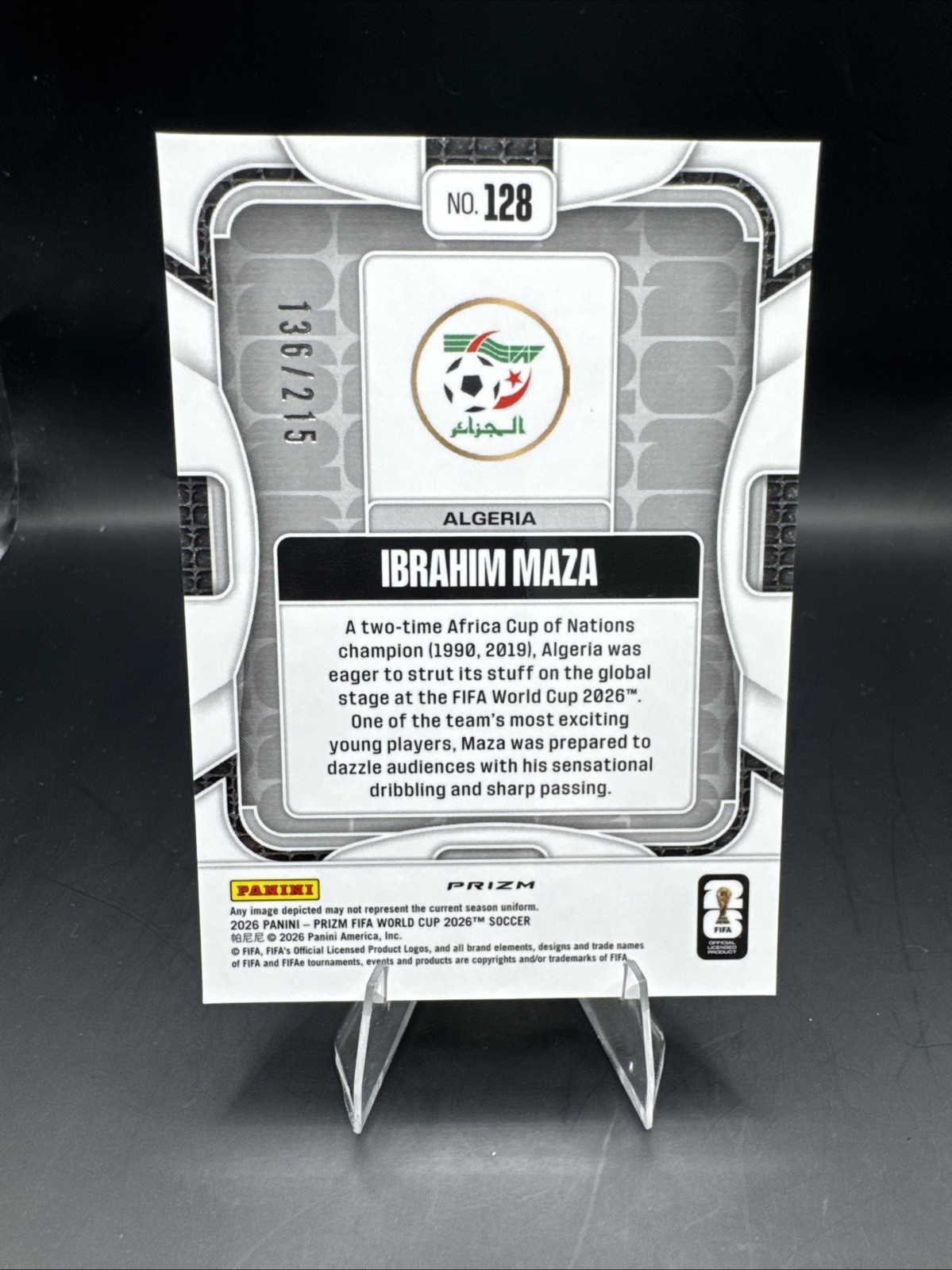 👟LQ 2026 PANINI PRIZM FIFA WORLD CUP ORANGE PANDORA /215 RC IBRAHIM MAZA