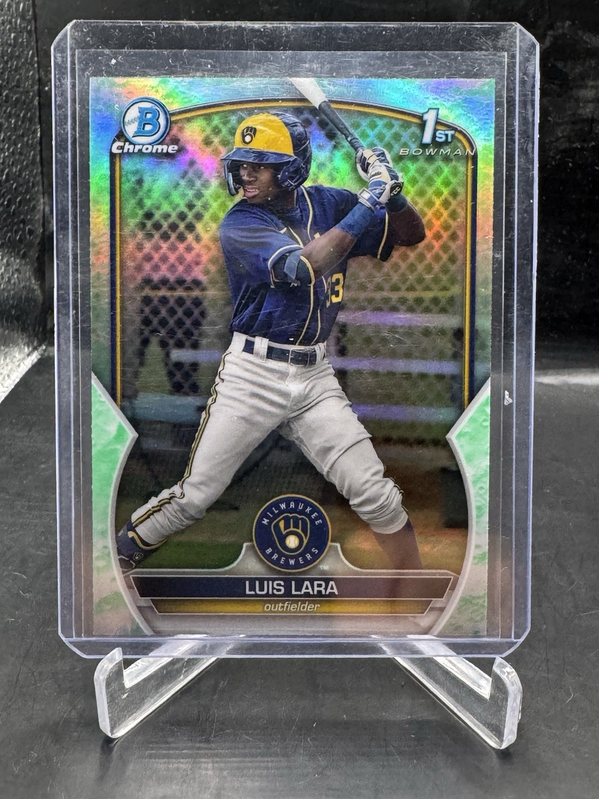 2023 1st Bowman Chrome Lunar Glow Refractor Luis Lara #BCP-100