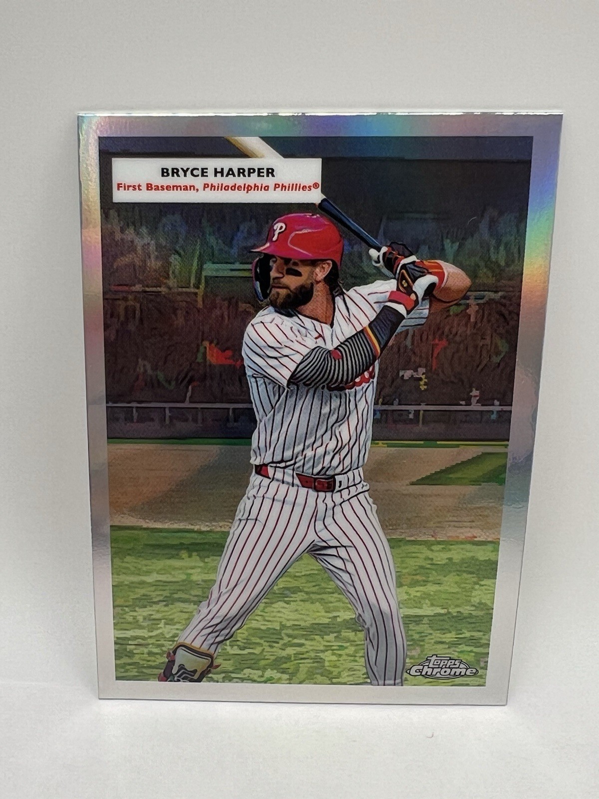 2025 Topps Platinum Chrome Bryce Harper/Schmidt Double Header Refractor Insert