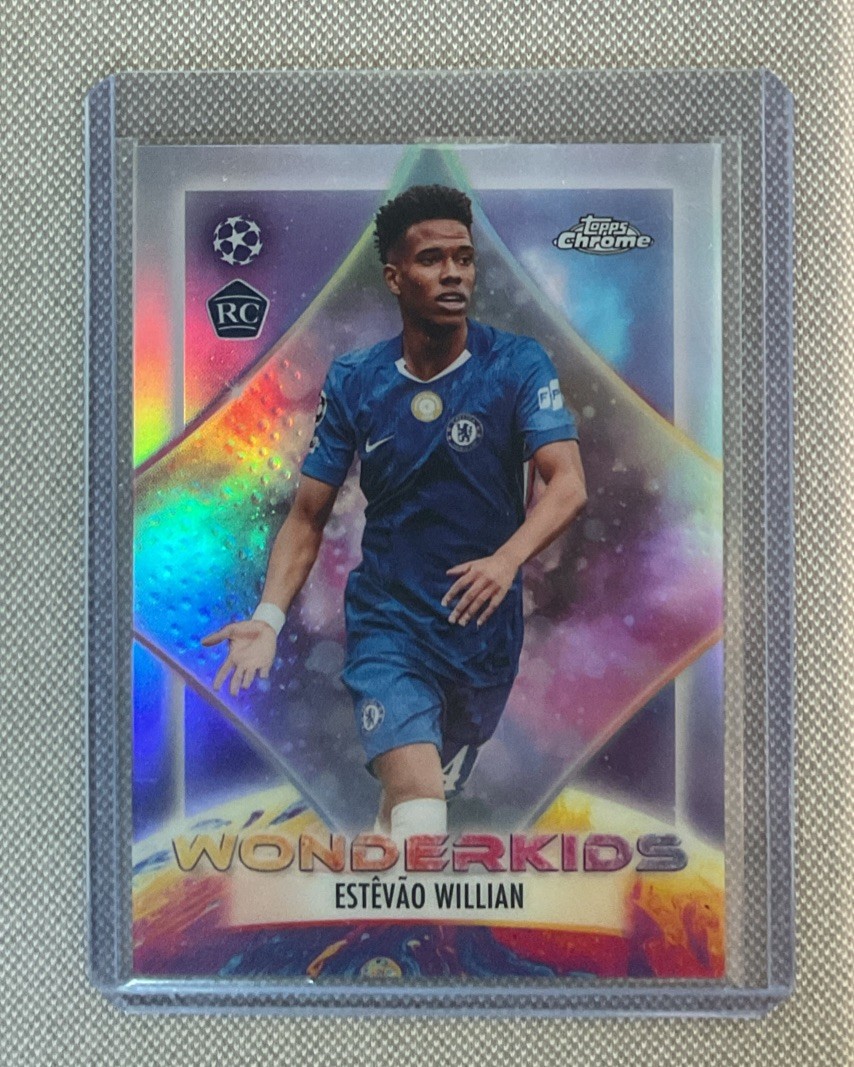 2025-26 Topps Chrome UEFA Estevao Willian Wonderkids RC Chelsea