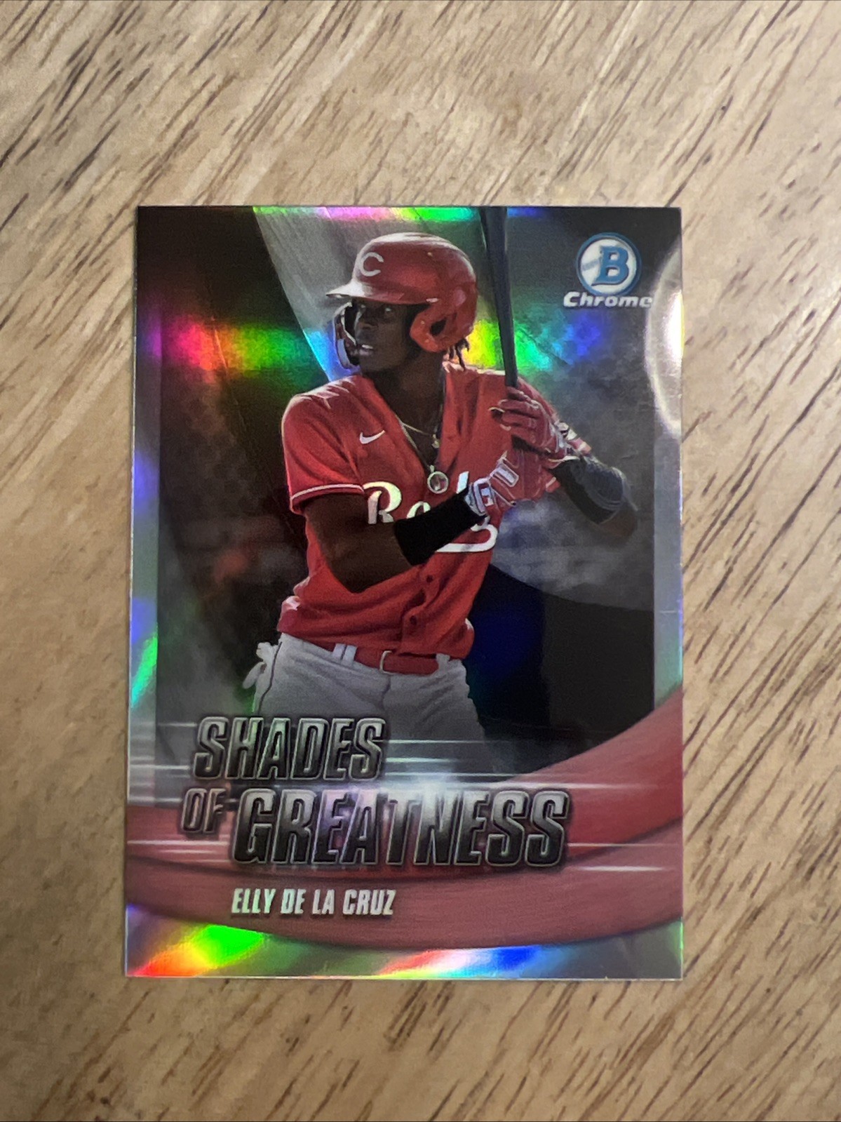 Elly De La Cruz 2022 Topps Bowman Chrome Shades Of Greatness Refractor Reds