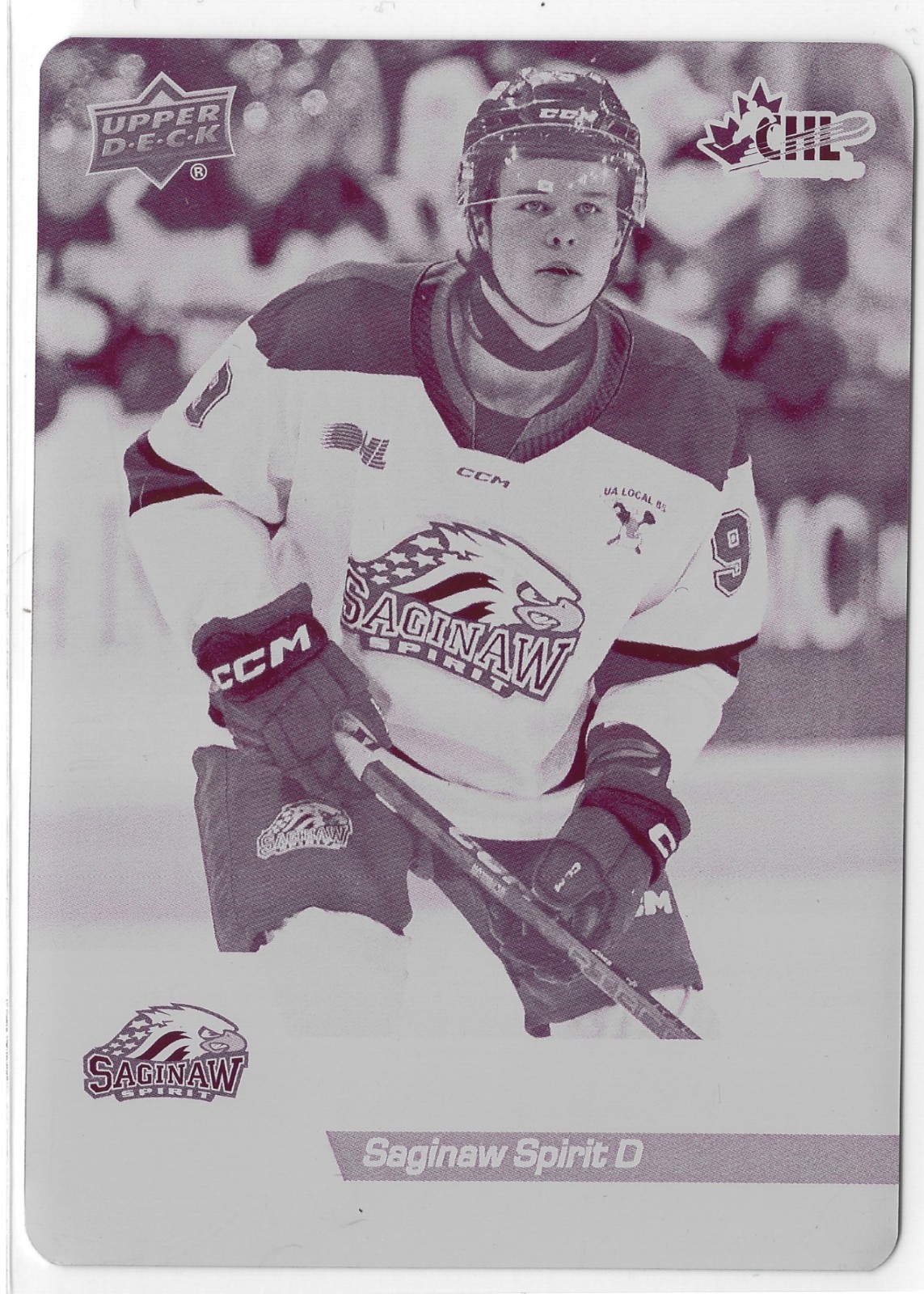 Graydon Jones Saginaw Spirit 2025-26 Upper Deck CHL Hockey #139 Magenta Plate