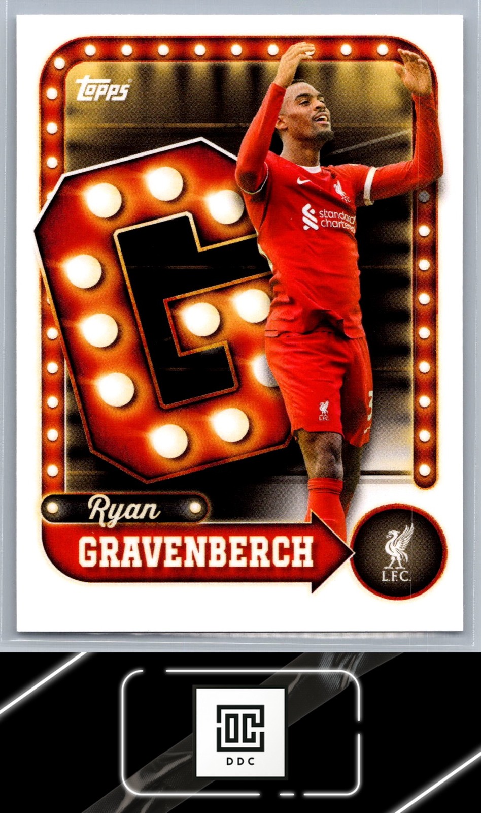 2025-26 Topps Liverpool Team Set #24 Ryan Gravenberch Name In Lights