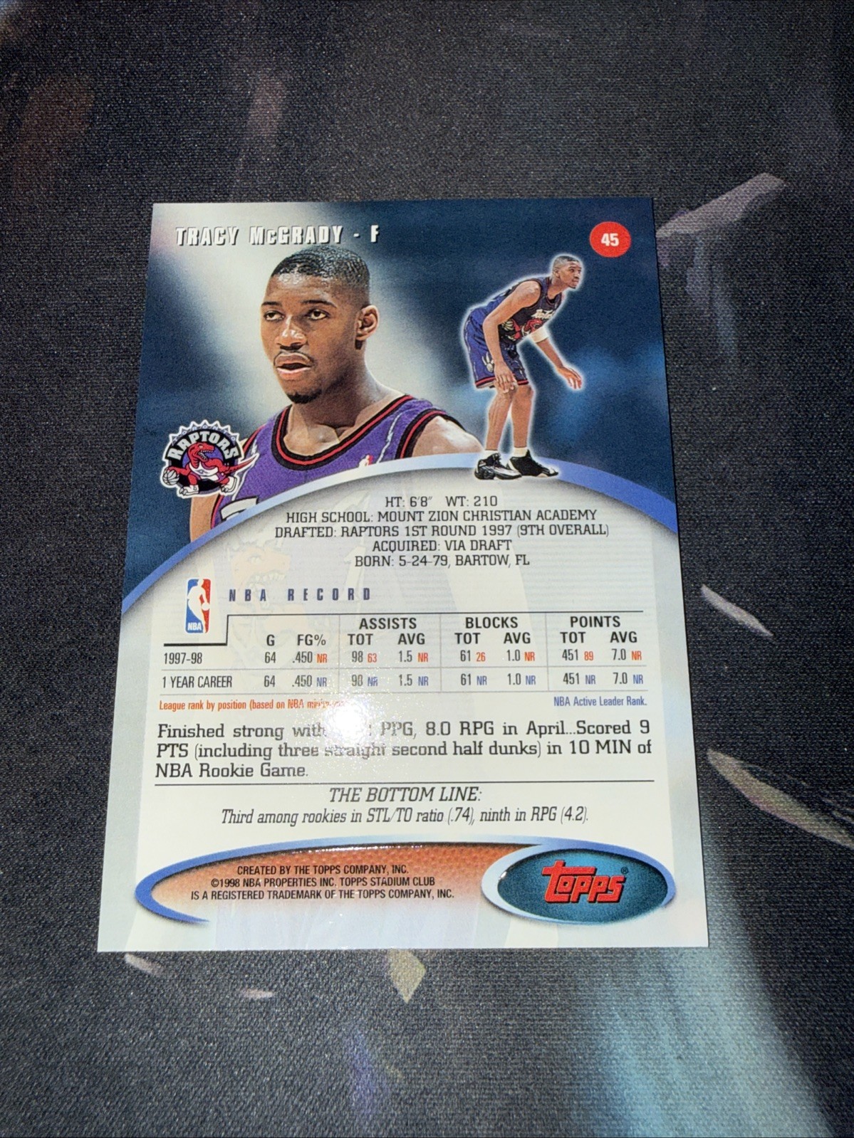 1998-99 Topps Stadium Club – Tracy McGrady #45