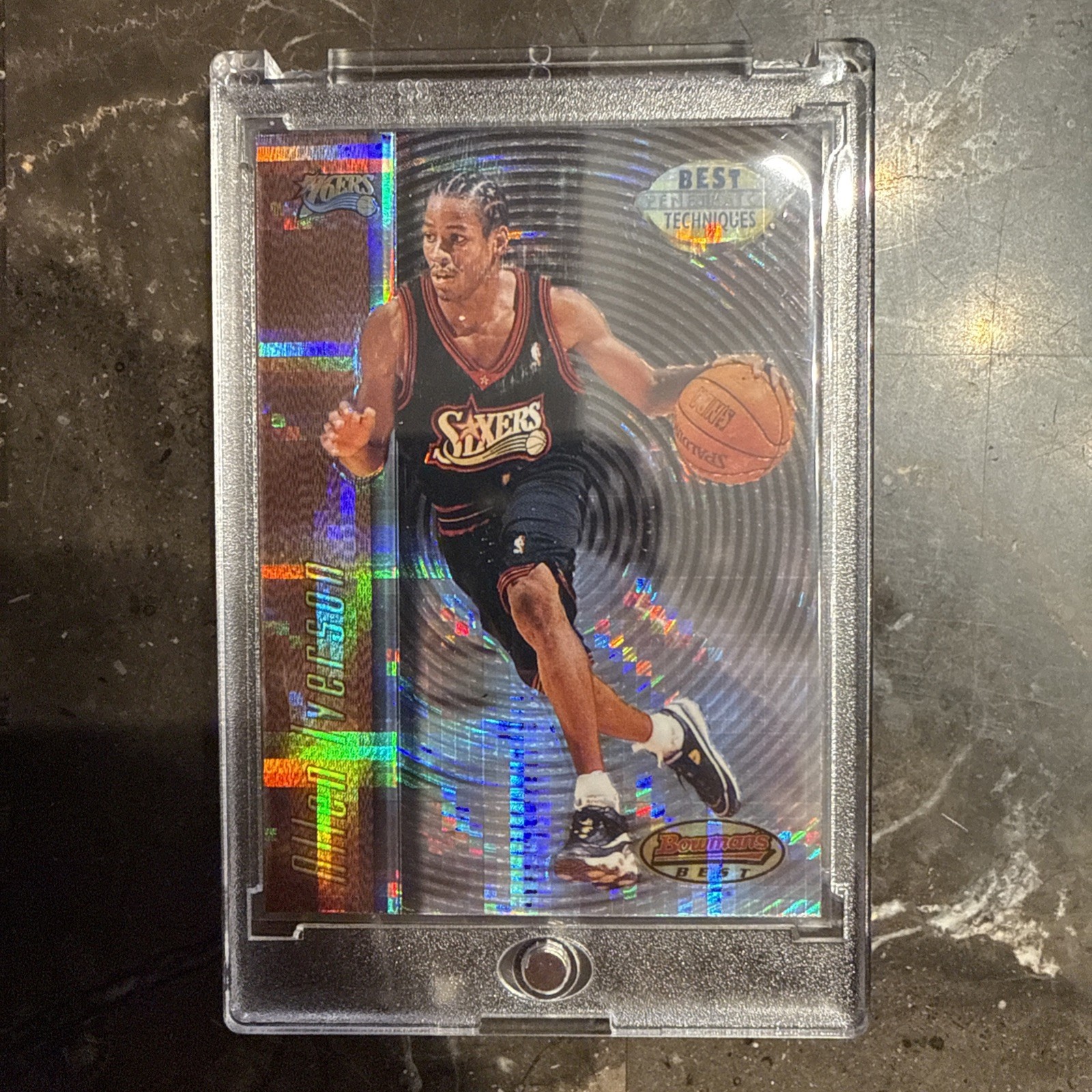 Allen Iverson 1997 bowman best techniques atomic refractor #t9
