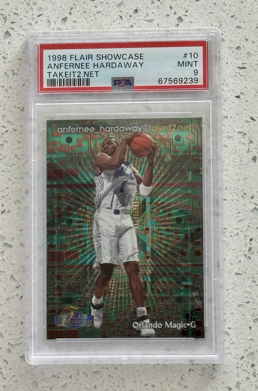 1998 Flair Showcase Penny Anfernee Hardaway #10 PSA 9 MINT Serial #/1000