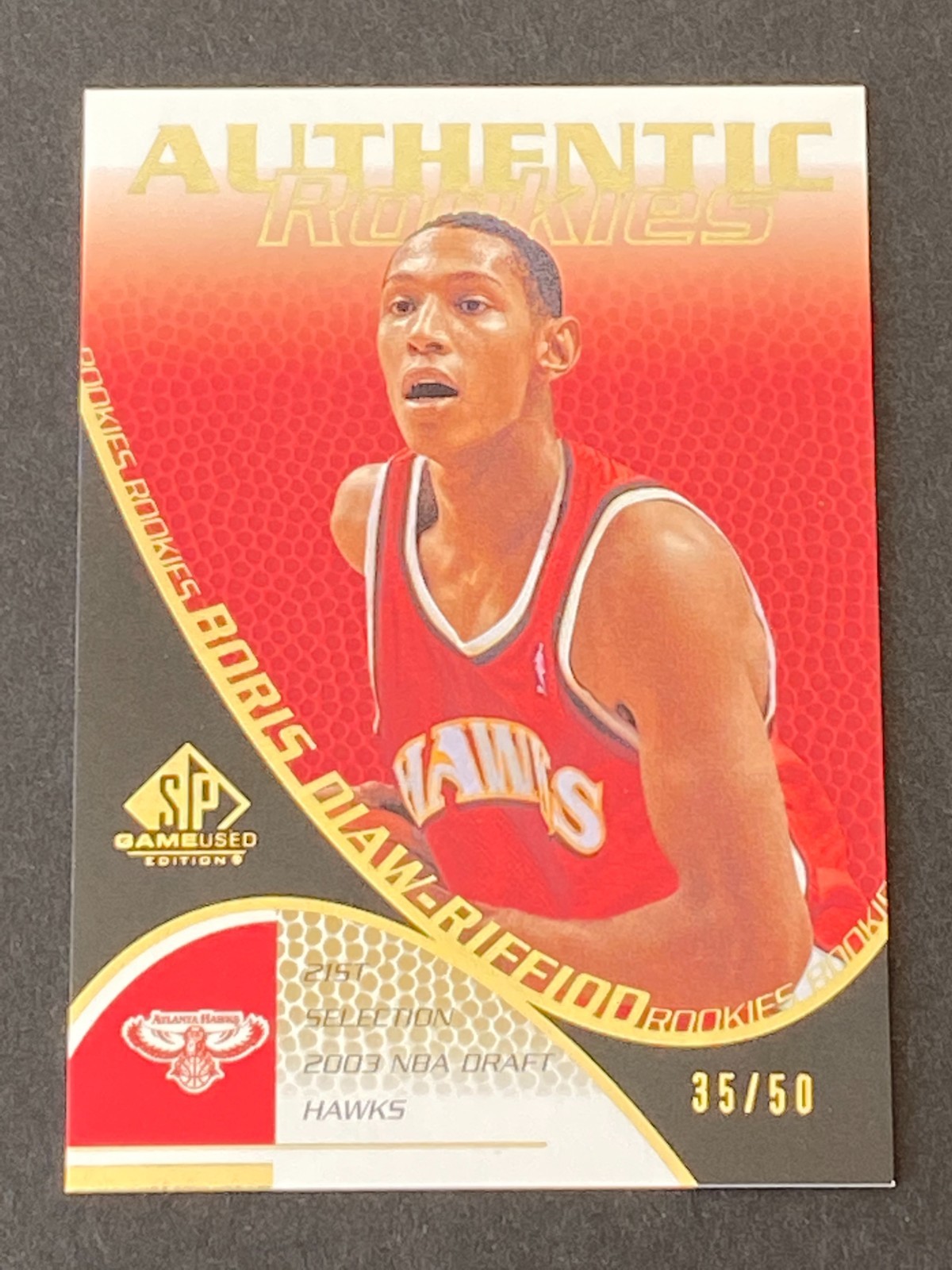 Boris Diaw-Riffiod 2003 SP Game Used Gold RC #ed 35/50