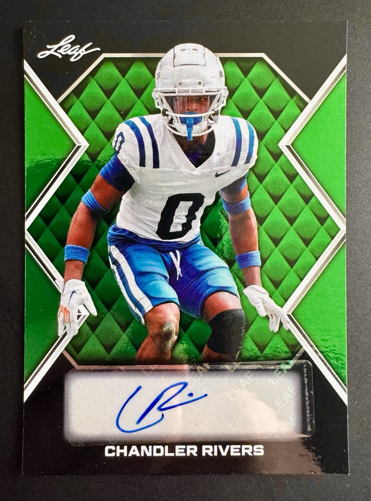 Leaf 2026 Chandler Rivers Autograph Duke Blue Devils NCAA #BA-CH1 Football