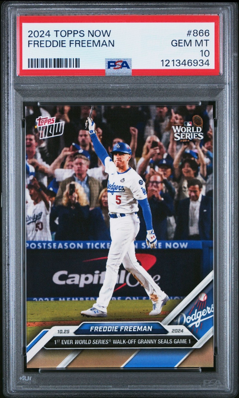 2024 TOPPS NOW FREDDIE FREEMAN #866 PSA 10