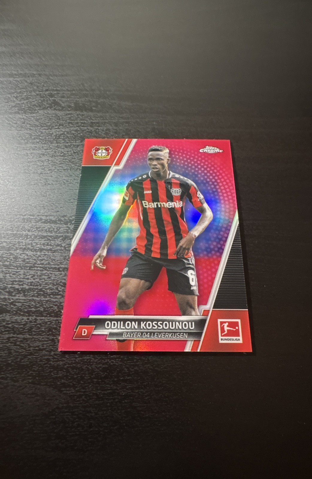 2021-22 Topps Chrome Bundesliga – Odilon Kossounou #68 Magenta Refractor /399
