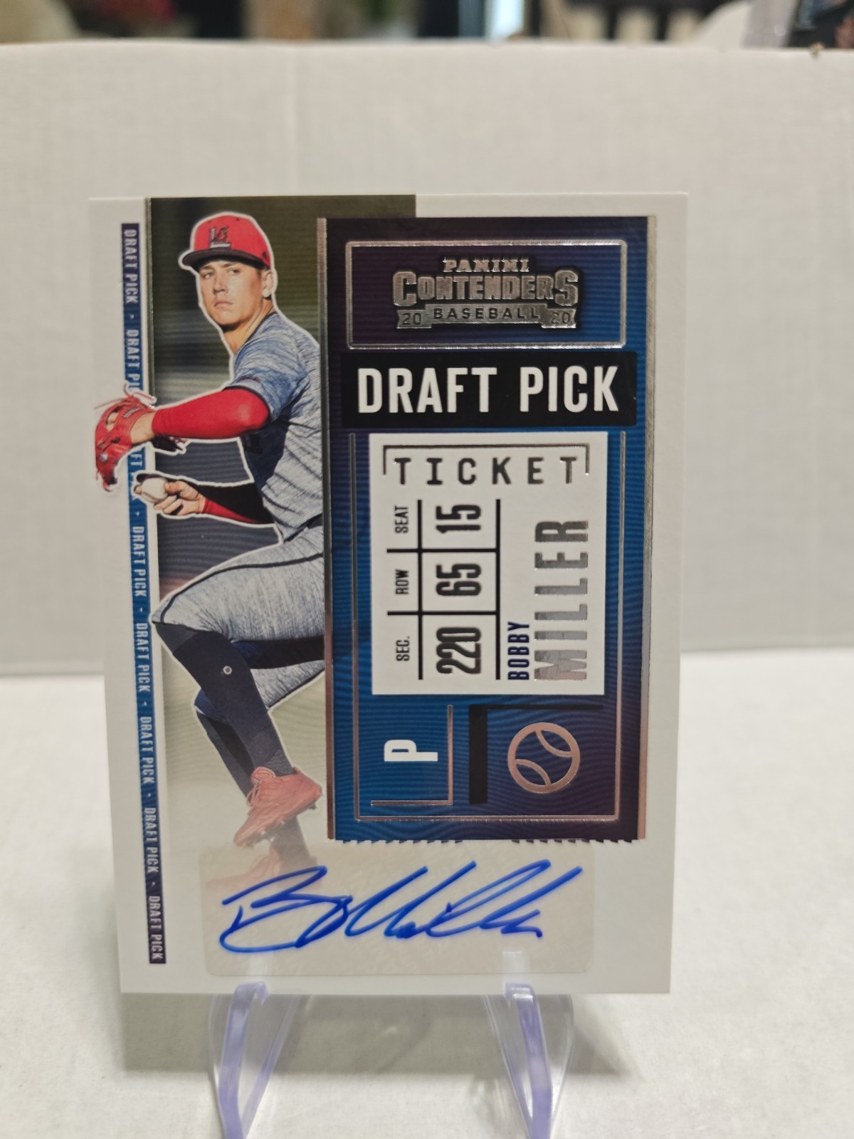 2020 Panini Contenders – Draft Pick Ticket 2 Bobby Miller #DPT2-BM (AU, RC)