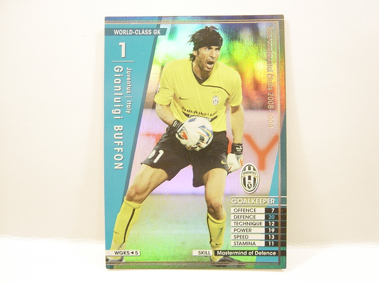 Panini WCCF 2008-09 WGK Gianluigi Buffon 1978 Italy　No.1 Juventus FC World‐Class