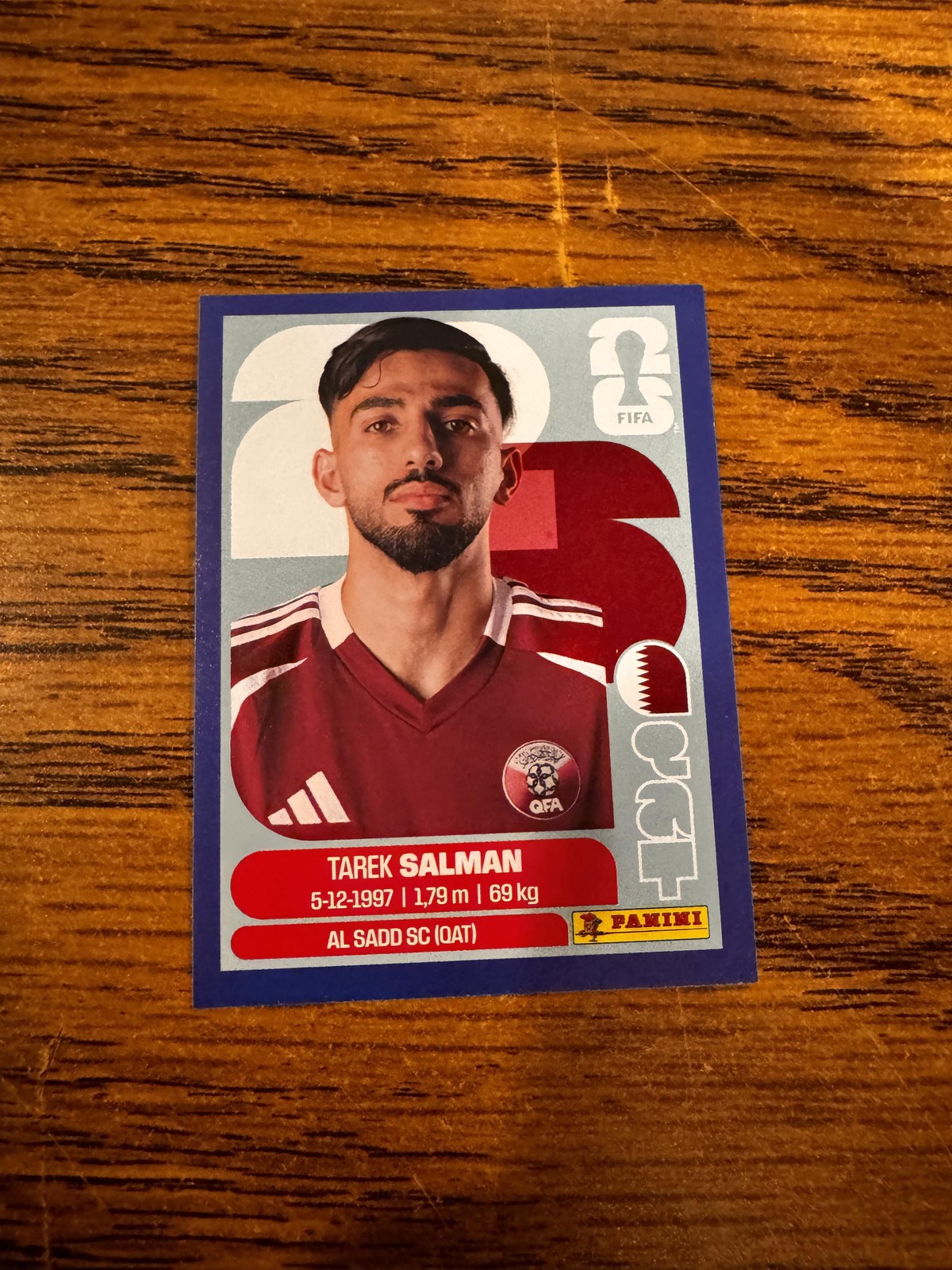2026 Panini FIFA World Cup Stickers Blue Border #QAT 8 Tarek Salman