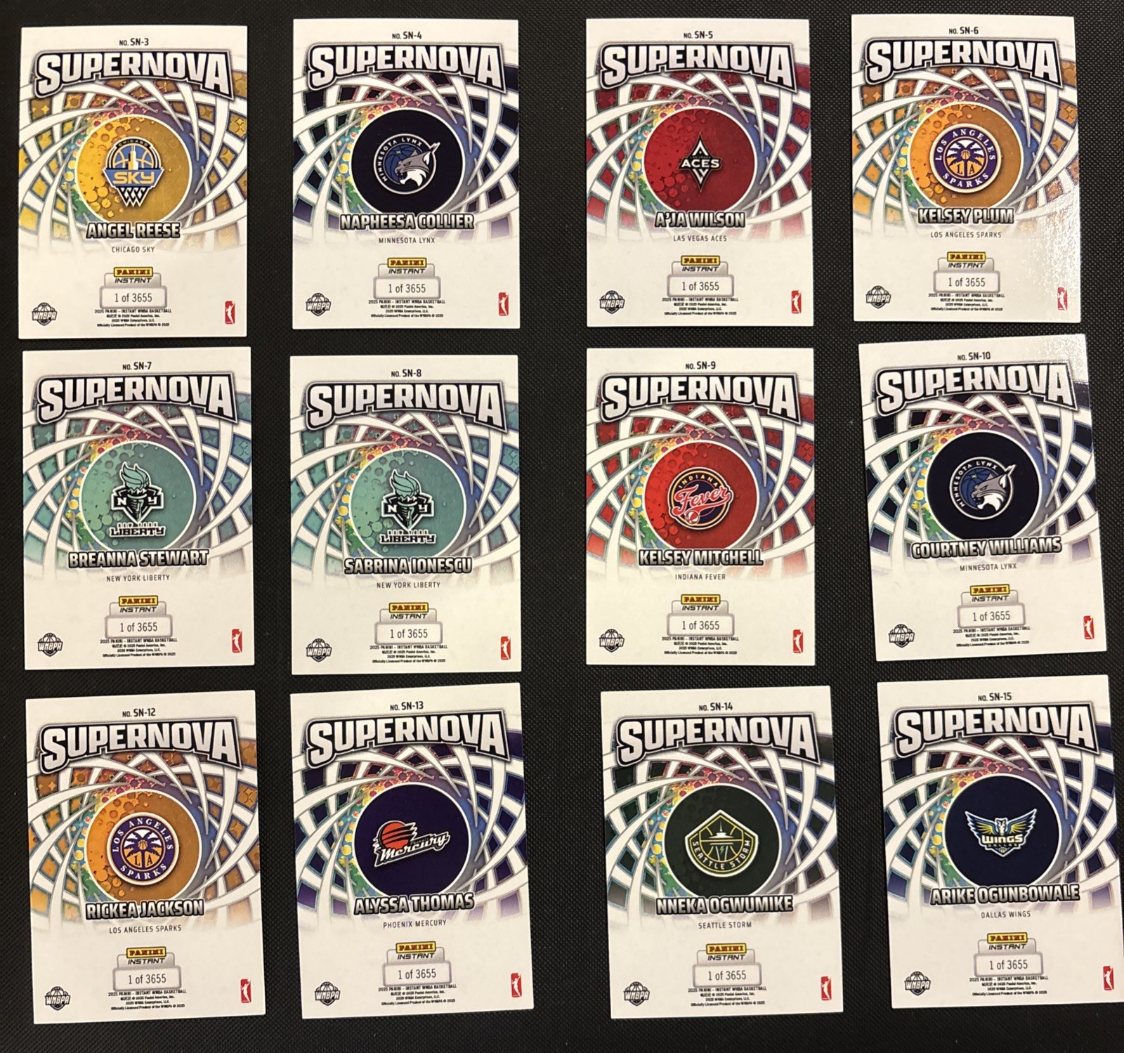 2025 Panini Instant WNBA Supernova Singles (prices vary)